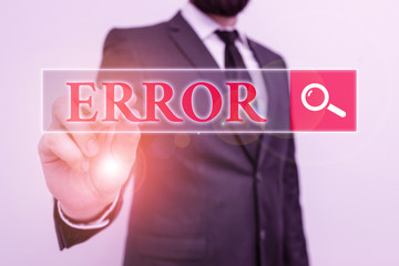 Fototapete - Handwriting text Error. Conceptual photo mistake Condition of being wrong in conduct judgement didnt mean it