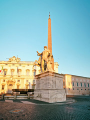 Wall Mural - Ancient Roman Obelisk at Quirinale Palace in Rome in Italy