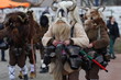 © georgidimitrov70 - Elin Pelin, Bulgaria - February 15, 2020: Masquerade festival in Elin Pelin, Bulgaria. People with mask called Kukeri dance and perform to scare the evil spirits.