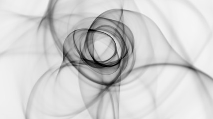 Poster - abstract image swirling gray vortices on a white background monochrome, 3d rendering
