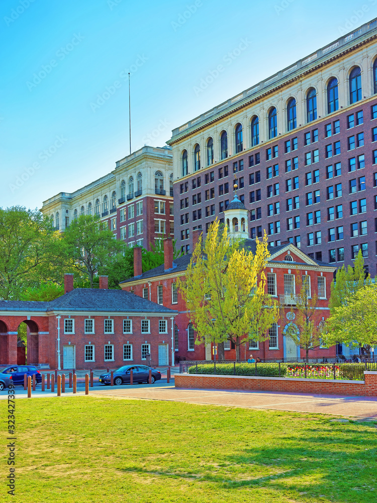 Congress Hall in Philadelphia in PA in the evening Stock Photo | Adobe ...