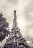 Fototapeta Boho - The Eiffel Tower. Vintage photo processing. Paris France
