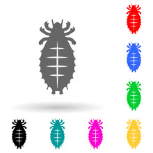 Mite Multi Color Style Icon. Simple Glyph, Flat Vector Of Insect Icons For Ui And Ux, Website Or Mobile Application