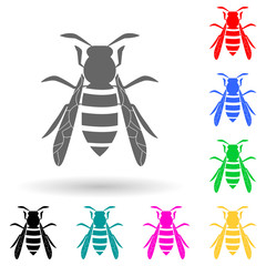 Wall Mural - wasp multi color style icon. Simple glyph, flat vector of insect icons for ui and ux, website or mobile application