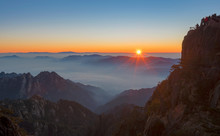 Sunrise Over Mount Huangshan (Yellow Mountain) In Anhui Province, China