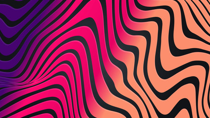 Black paper cut background. Abstract realistic papercut decoration with wavy edges and gradient. Cover layout template. Vector