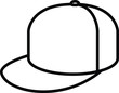 Cap icon, vector line illustration