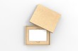 © godesignz - Blank gift card hard box for branding, 3d render illustration.