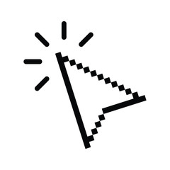 Poster - click icon. cursor symbol icon. mouse click symbol