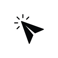 Poster - click icon. cursor symbol icon. mouse click symbol