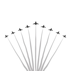 Wall Mural - abstract black airplane background Stock vector illustration