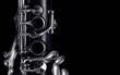 clarinet keys on black
