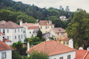 Wall Mural - View of Sintra historical old town center, Portugal, Lisbon district, Grande Lisboa