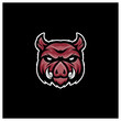 Boar Esport gaming mascot logo template Vector. Modern Head Boar Logo Vector