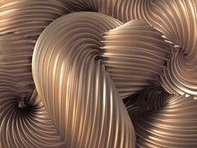Abstract Shape Made Of Metal. 3d Illustration, 3d Rendering.