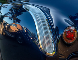 Wall Mural - Old classic car reflection