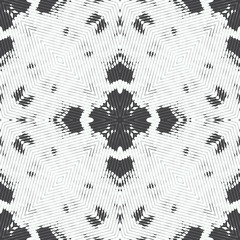 Poster - Abstract seamless pattern with geometric texture. Pattern of repeating symmetrical shapes.