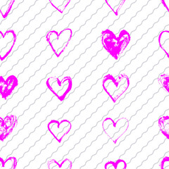 Wall Mural - seamless pattern with hearts. valentine's day, mother's day. wedding, scrapbook, gift wrapping paper