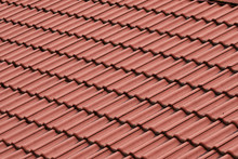 Details Of The Red Tiles Of A Roof