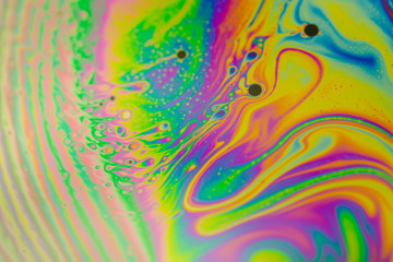 Wall Mural - close up soap bubble background. psychedelic abstract background