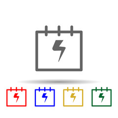 Poster - Calendar time deadline multi color style icon. Simple thin line, outline vector of web icons for ui and ux, website or mobile application