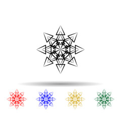 Poster - Snowflake multi color style icon. Simple thin line, outline vector of winter icons for ui and ux, website or mobile application