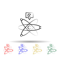 Poster - Cold fusion multi color style icon. Simple thin line, outline vector of mad science icons for ui and ux, website or mobile application