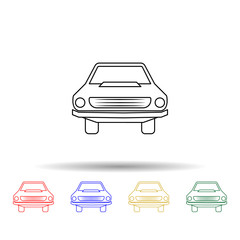 Poster - Car front multi color style icon. Simple thin line, outline vector of bigfoot car icons for ui and ux, website or mobile application
