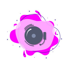 Poster - School bell colored icon. Simple color vector of education icons for ui and ux, website or mobile application