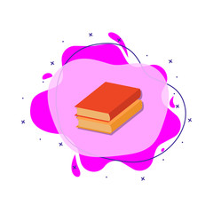 Poster - Books colored icon. Simple color vector of education icons for ui and ux, website or mobile application