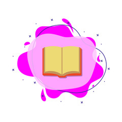 Poster - Open book colored icon. Simple color vector of education icons for ui and ux, website or mobile application