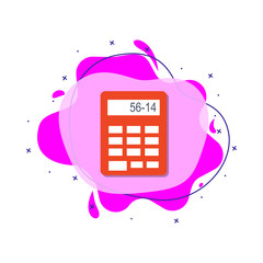 Poster - Calculator colored icon. Simple color vector of education icons for ui and ux, website or mobile application