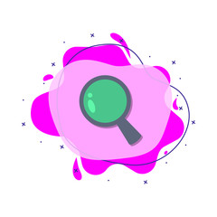 Poster - Magnifier colored icon. Simple color vector of education icons for ui and ux, website or mobile application