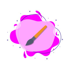 Poster - paint brush colored icon. simple color vector of education icons for ui and ux, website or mobile ap