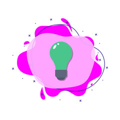 Poster - Bulb colored icon. Simple color vector of education icons for ui and ux, website or mobile application