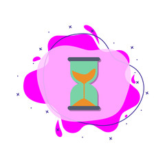 Poster - Hourglass colored icon. Simple color vector of education icons for ui and ux, website or mobile application