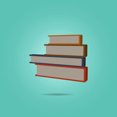 Poster - books isometric icon. simple color vector of science icons for ui and ux, website or mobile applicat