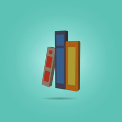 Poster - books isometric icon. simple color vector of science icons for ui and ux, website or mobile applicat