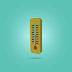 Poster - Thermometer isometric icon. Simple color vector of science icons for ui and ux, website or mobile application