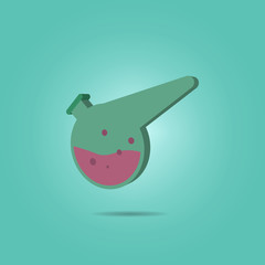 Poster - vial for chemical experiments isometric icon. simple color vector of science icons for ui and ux, we