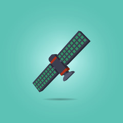 Poster - Satellite isometric icon. Simple color vector of science icons for ui and ux, website or mobile application