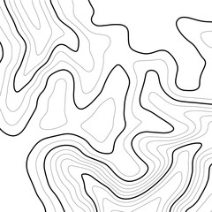 Poster - Topographic map background. Abstract vector illustration