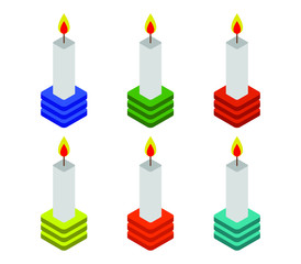 Sticker - isometric candle