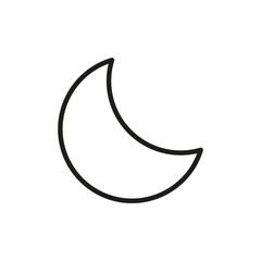 Poster - Simple moon line icon.