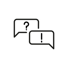 Sticker - Simple question line icon.