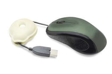 Mouse Computer on a white background,with clipping path