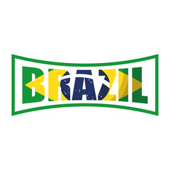 Wall Mural - brazil carnival poster with lettering