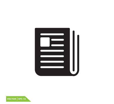 News paper icon vector design template