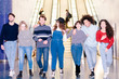 © Manpeppe - Happy Group of friends walking in underground metropolitan station. Young people hanging out ready for party night. Millennial people smiling for a joke - Friendship and youth concept - Image