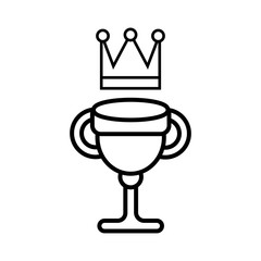 Sticker - trophy cup award and crown